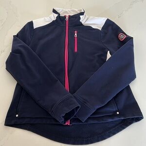 Lauren Ralph Lauren LRL Active Petite Zip Up Athletic Golf Navy Blue Size Small